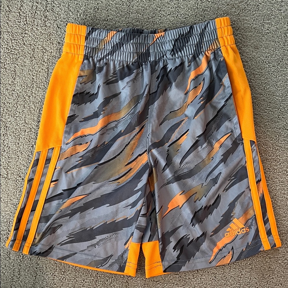 adidas Kids Orange and Gray Shorts